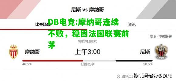 DB电竞:摩纳哥连续不败，稳固法国联赛前茅